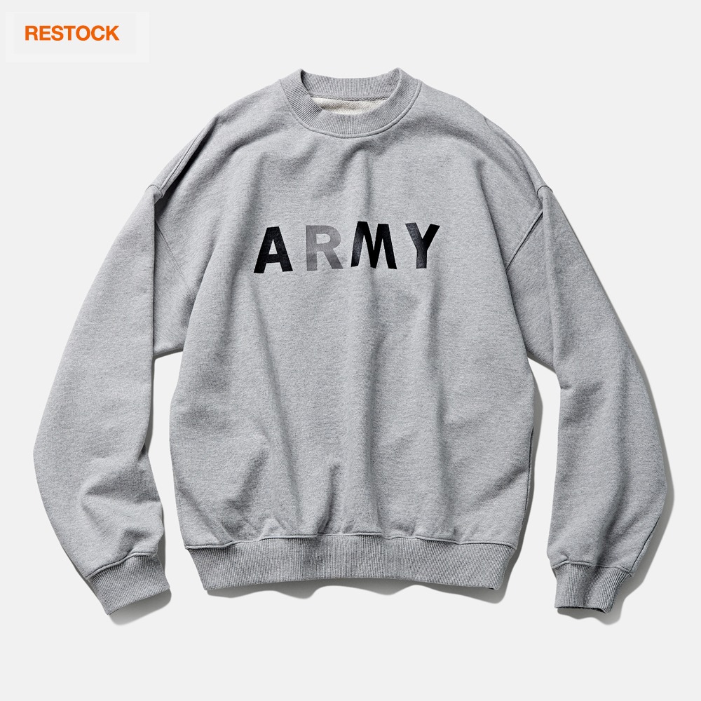 DTR1941 90s ARMY Sweat Shirts Melange Grey