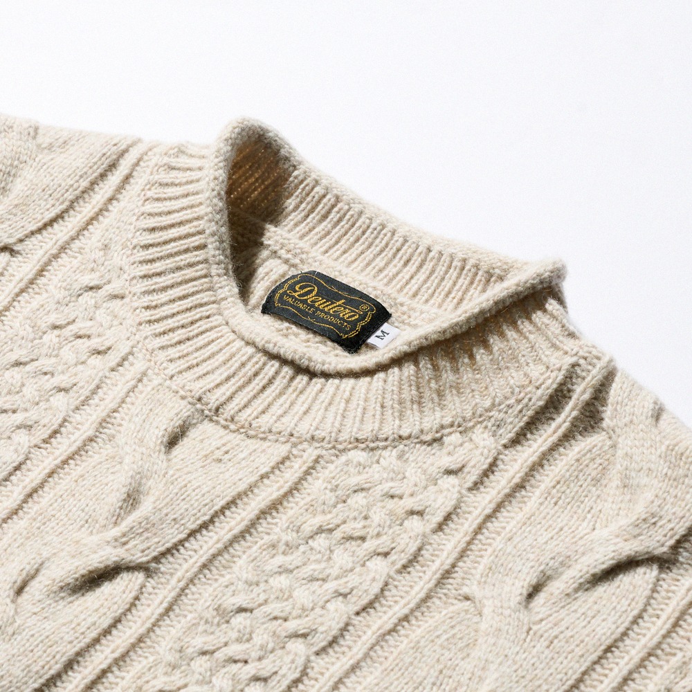 Seattle Cable Knit Ivory Beige